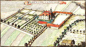 Plan des Schlos z. Rckersdorf - Zamek, widok z lotu ptaka